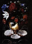 Still-Life with Shell Fountain and Flowers